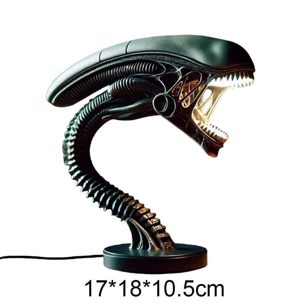 Alien Head Specimen Glow Table Lamp Xenomorph Aliens LED Lamp New Resin