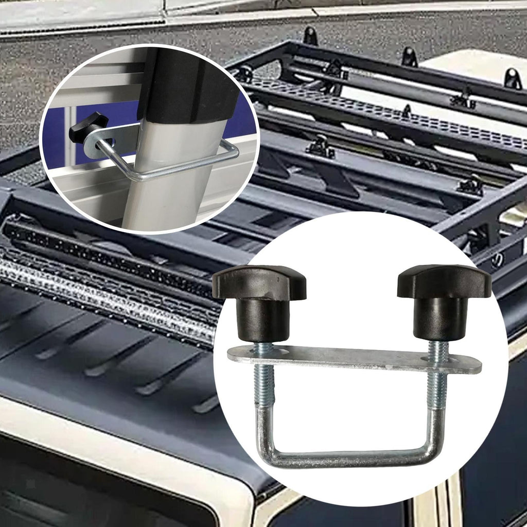 Roof Box U-Bolt Clamps for Car Vans, Mounting Brackets, Rooftop Cargo Carrier