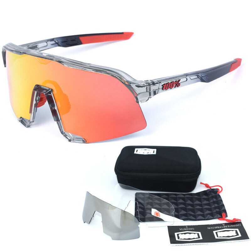 S3 Cycling Glasses 3 Lens UV400 Polarized Sunglasses MTB Road Bike Goggles
