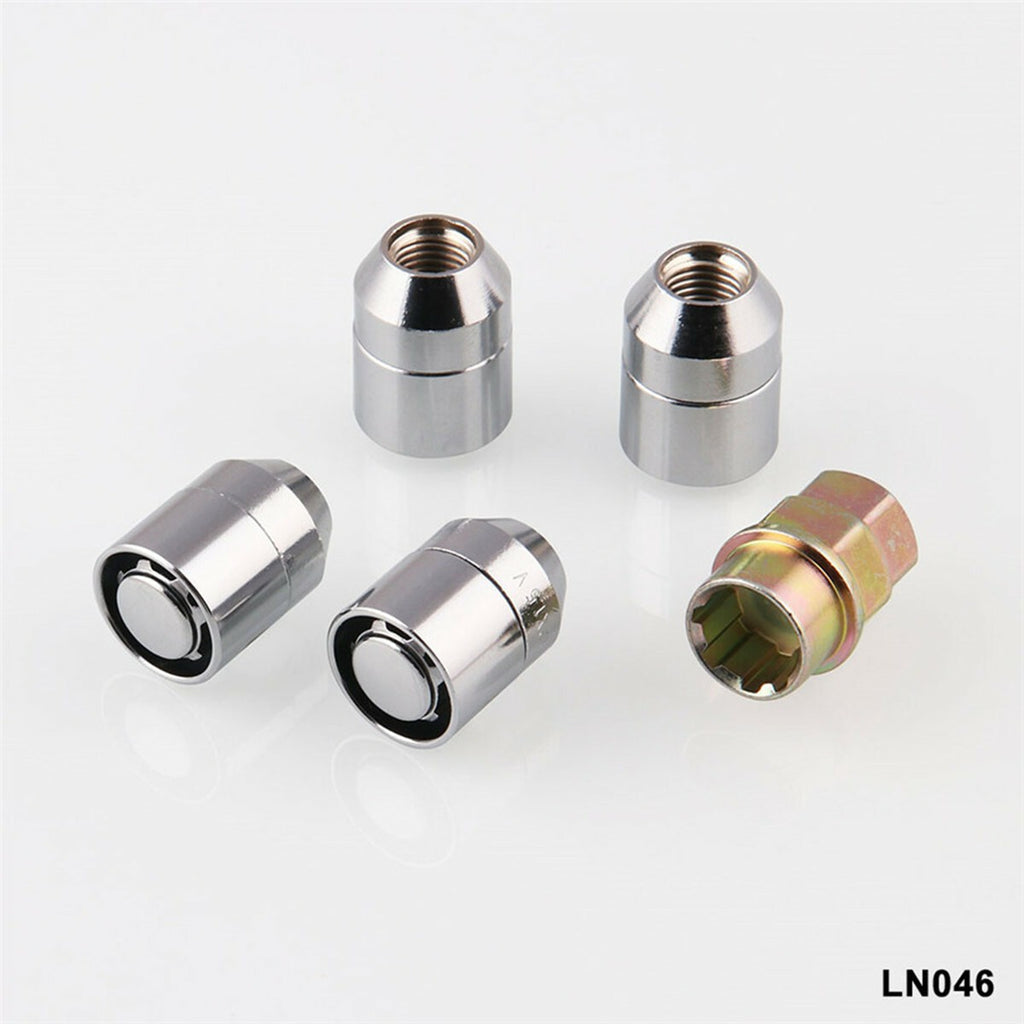 Accessory Car Anti Theft Security Locking Wheel Lug Nuts & 1 Keys Kit M12x1.5