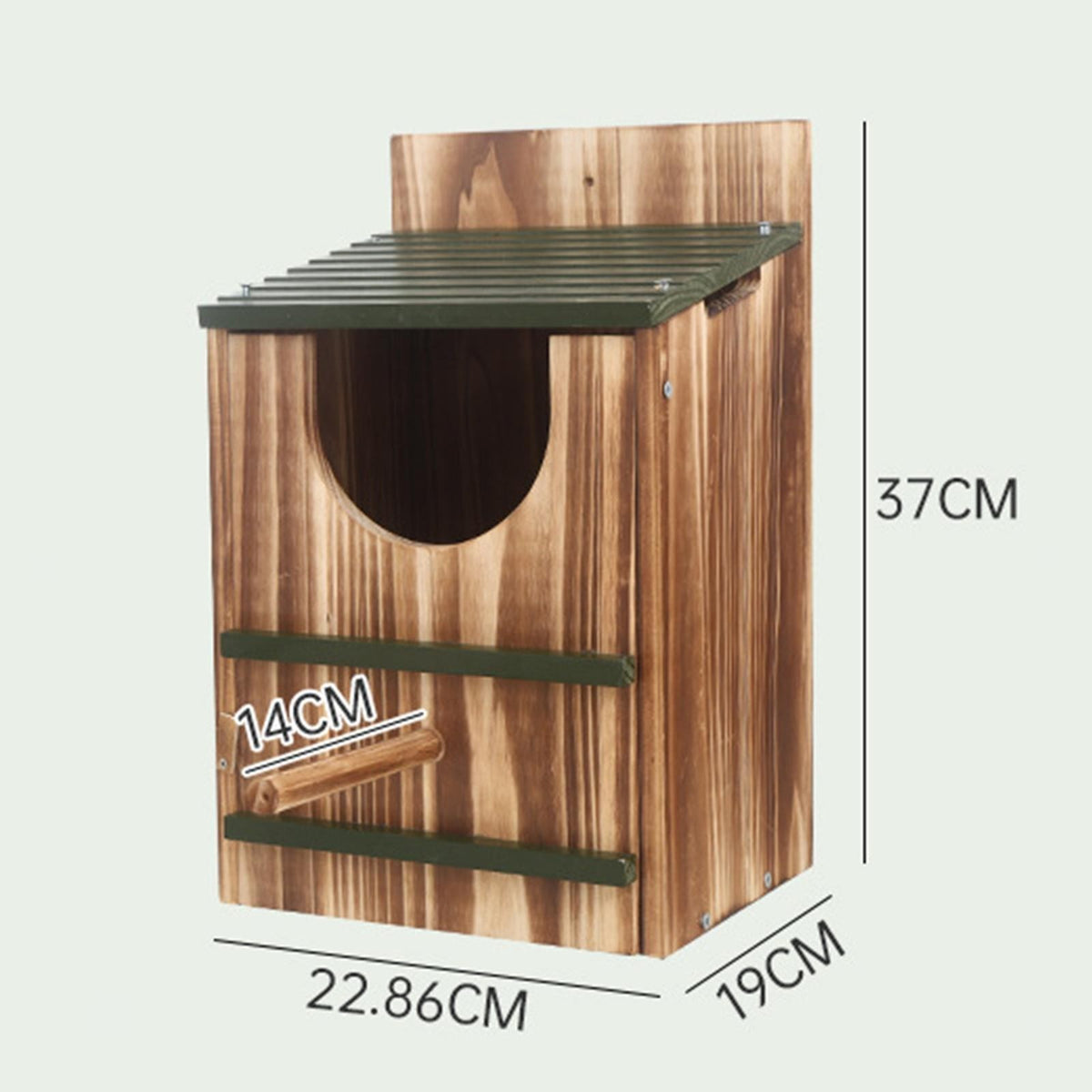 Wood Bird House Owl Nesting Box Waterproof Decorative Weatherproof Hanging.*