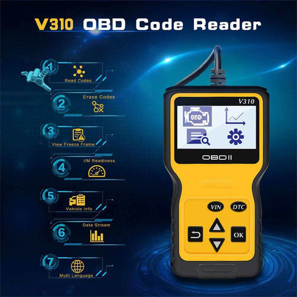 V310 OBD-II ODB2 Car Auto Diagnostic Scanner DTC Code Reader Scan Tool Detector