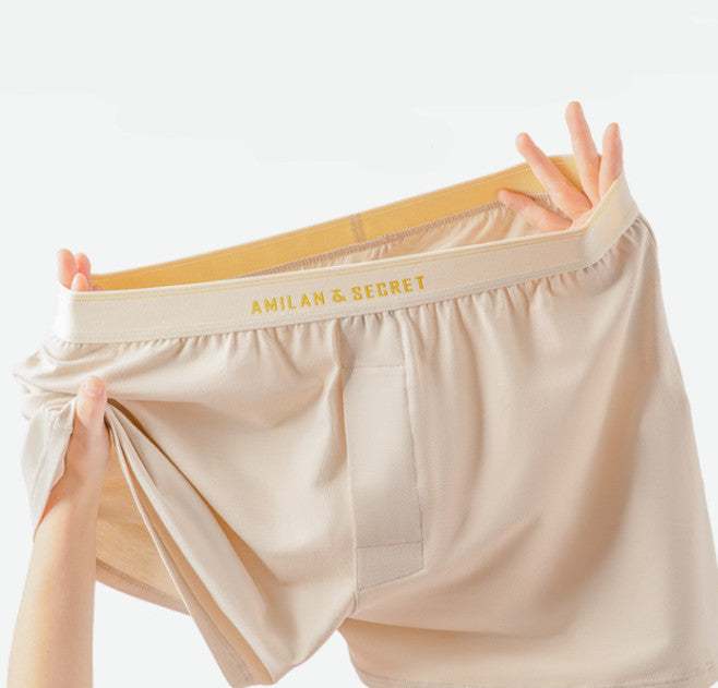 5PCS Men's Breathable Pure Cotton Boxer Briefs for Loungewear
