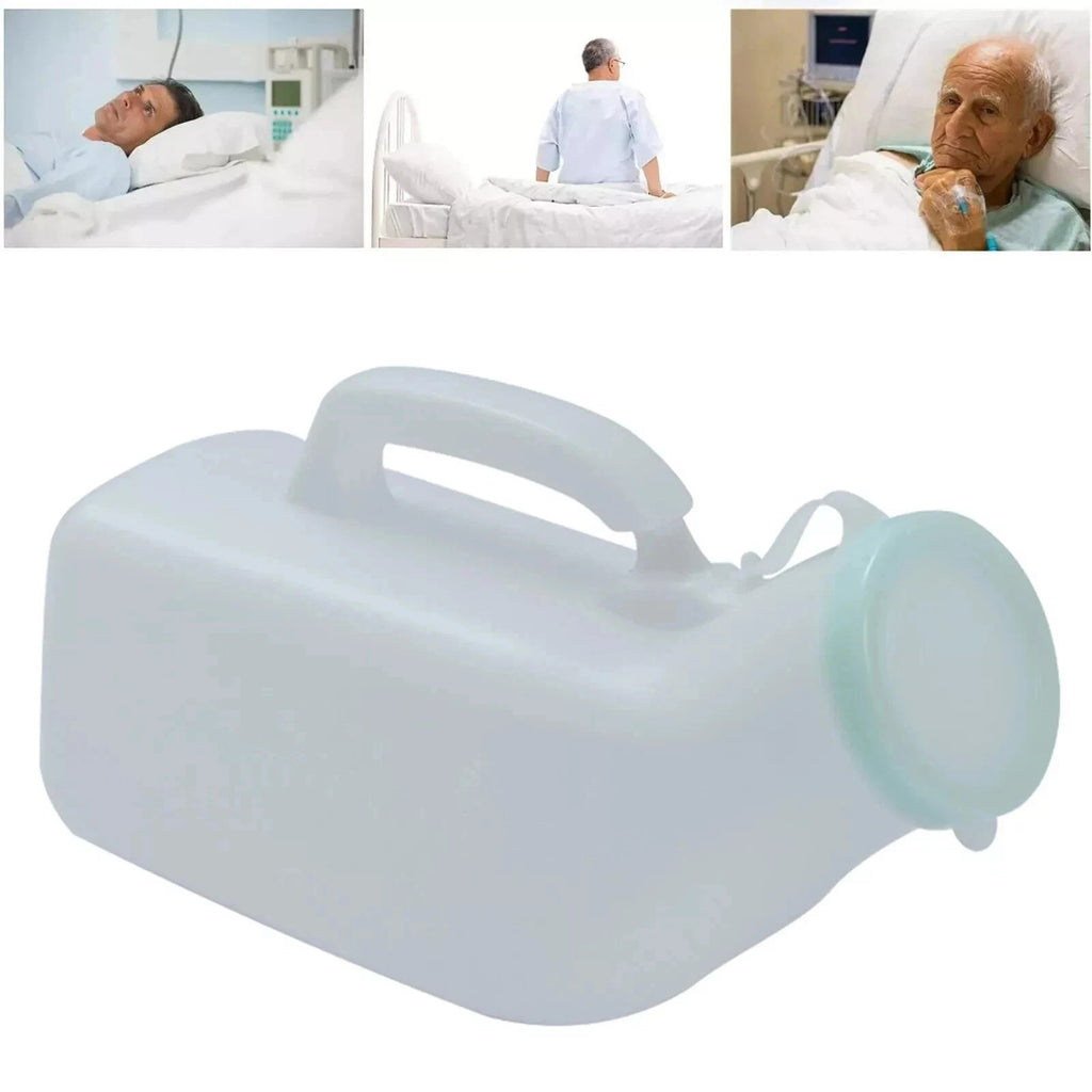 2x Male Urinal Bottle 1200ml Pee Bottles for Men Spill-Proof & Portable UK STOCK