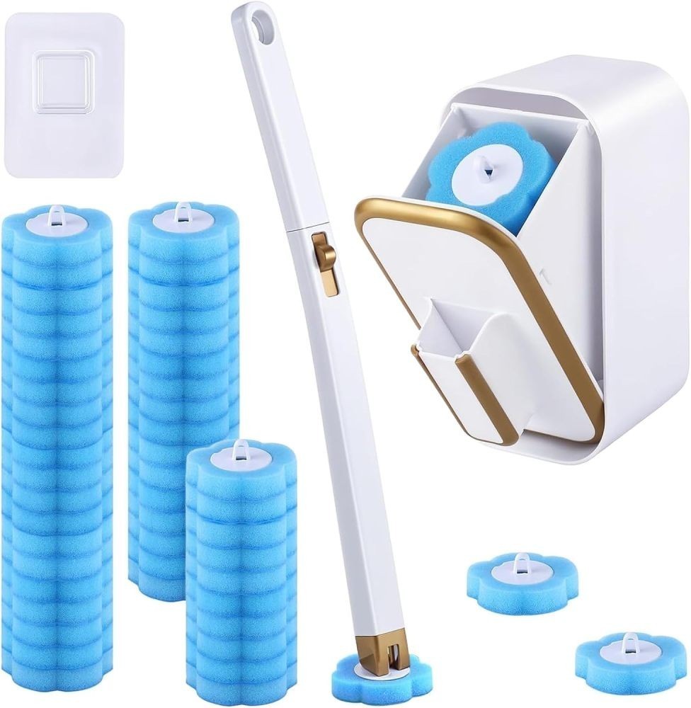 24 Refills Toilet Bowl Cleaning System CleanersDisposable Toilet Brush Set
