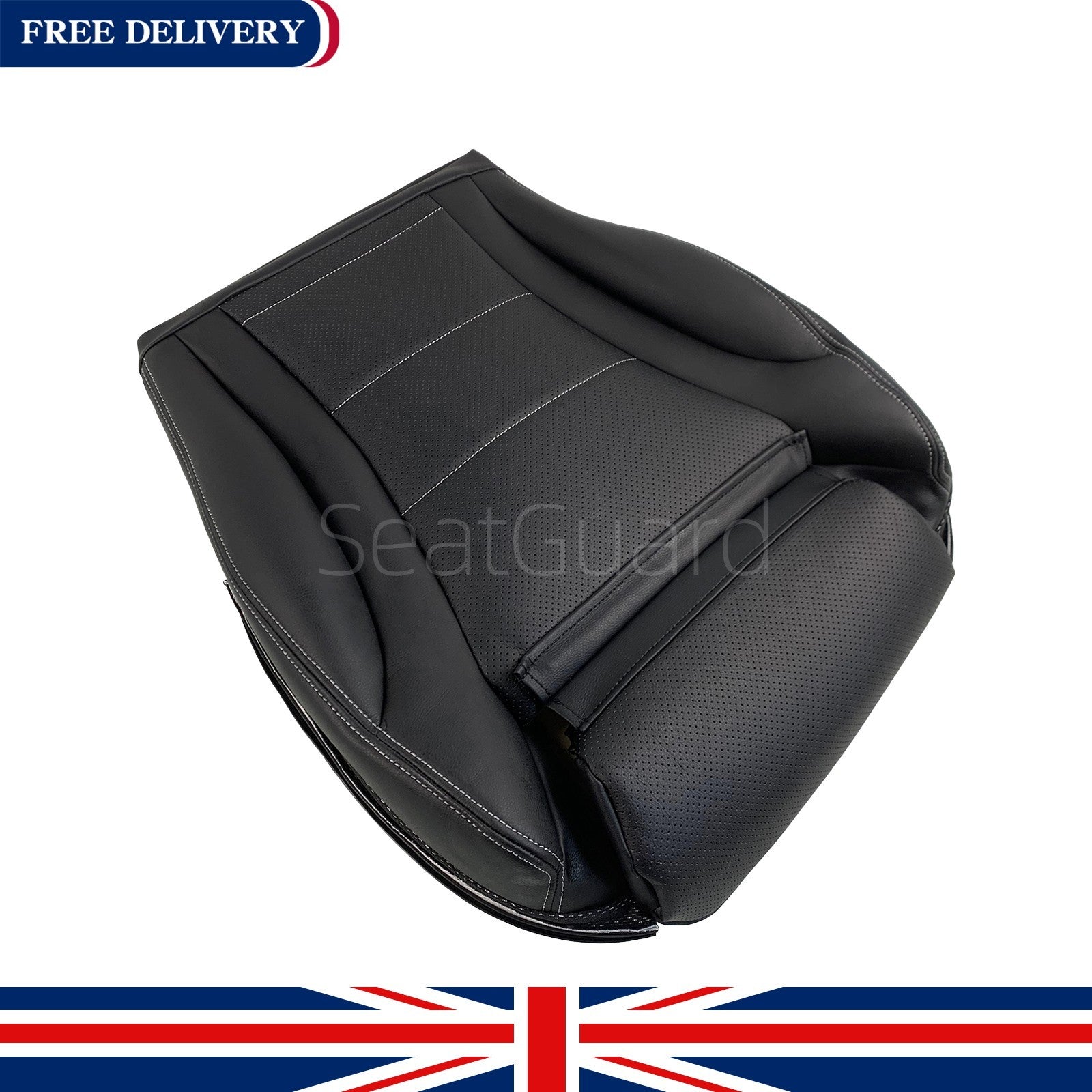 2015-2022 For Mercedes-Benz GLC Driver Bottom Seat Cover X253 C253 LEATHER BLACK
