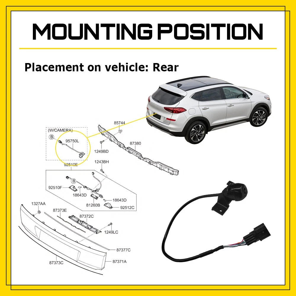 FOR HYUNDAI TUCSON 3 2016-18 REAR VIEW CAMERA REVERSE CAM 95760D3100 95760-D3000