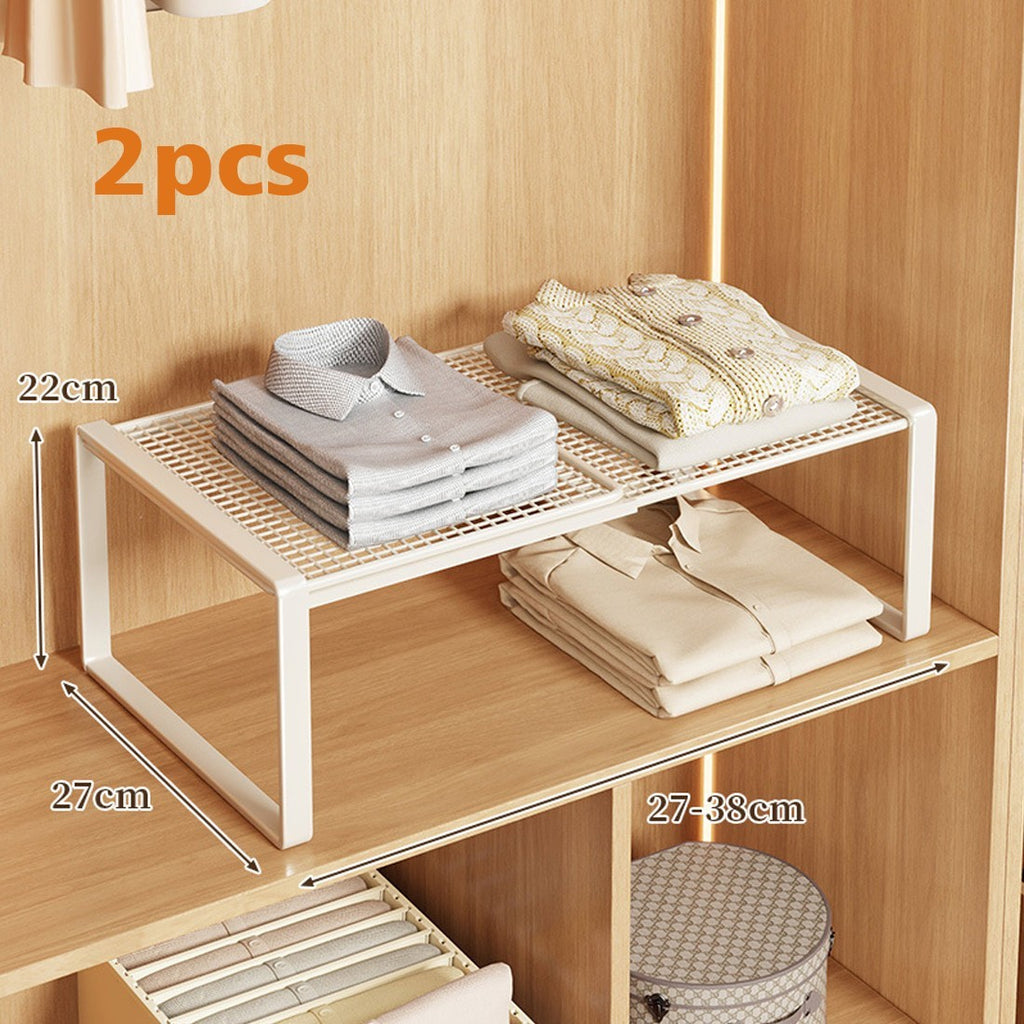 Extendable Wardrobe Tiered Shelves, Wardrobe Storage Rack,cabinet Tiered Shelves