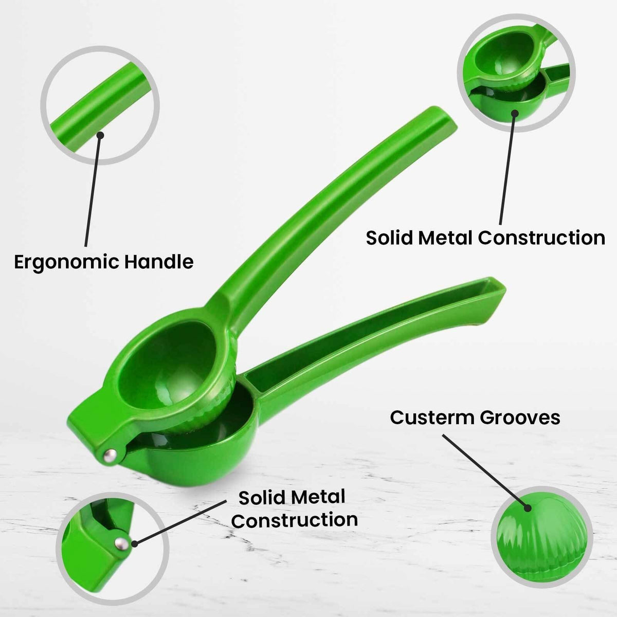 Heavy-Duty Metal Lemon & Lime Juicer Manual Citrus Press Fruit Extractor Kitchen