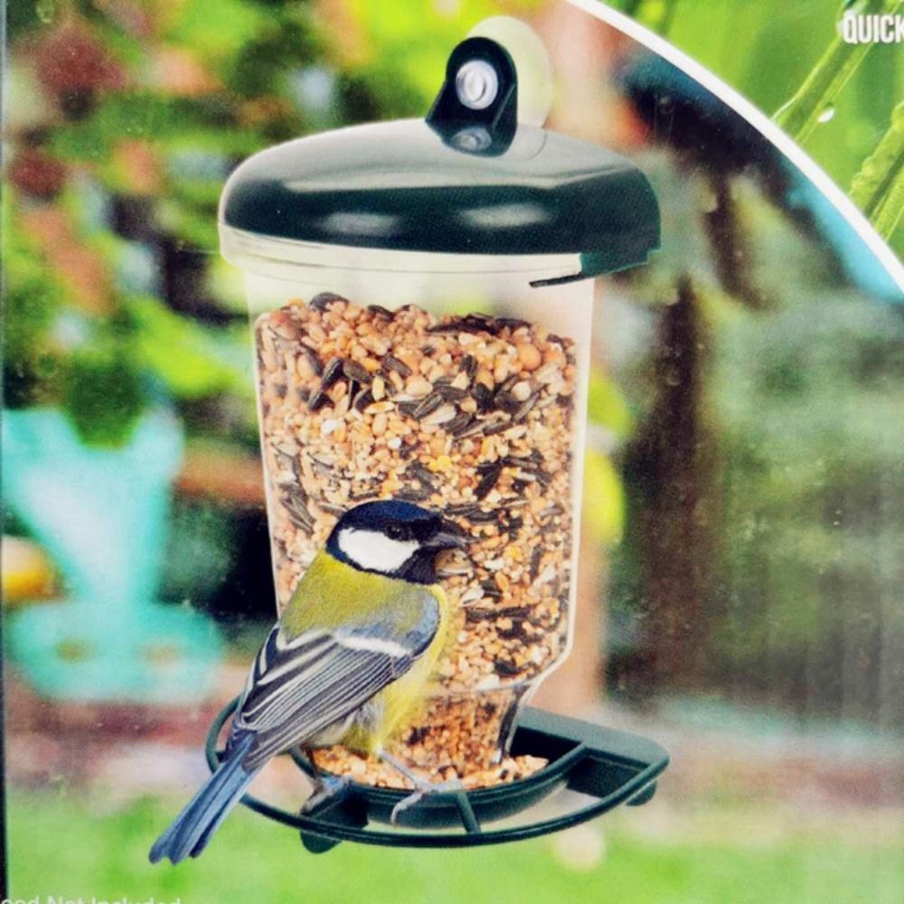 Outdoor Bird Feeder Window Acrylic Suction Cup Bird Hanging Food Dispenser