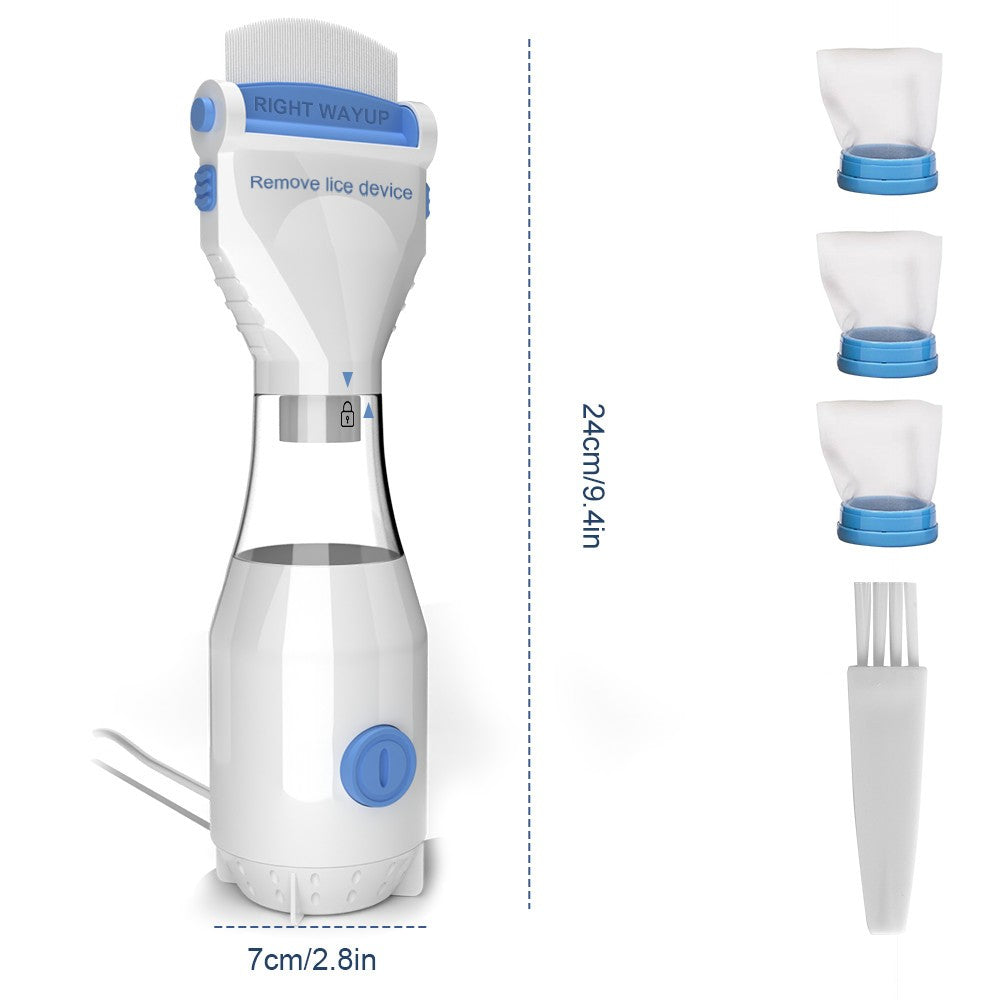Electric Vacuum Head Nit Anti Lice Comb Brush Pet Dog Flea Filter Remover Tool
