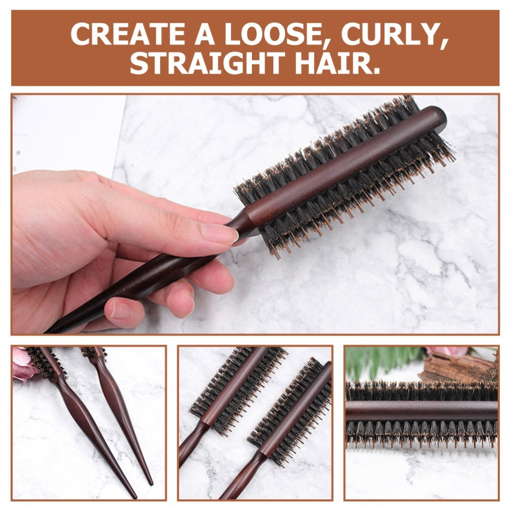 2 Piece Small Round Bristle Quiff Roller Hair Brush