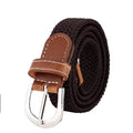 Unisex Woven Elastic Stretch Belt Braided Adjustable Casual Jeans Waist Belt UK