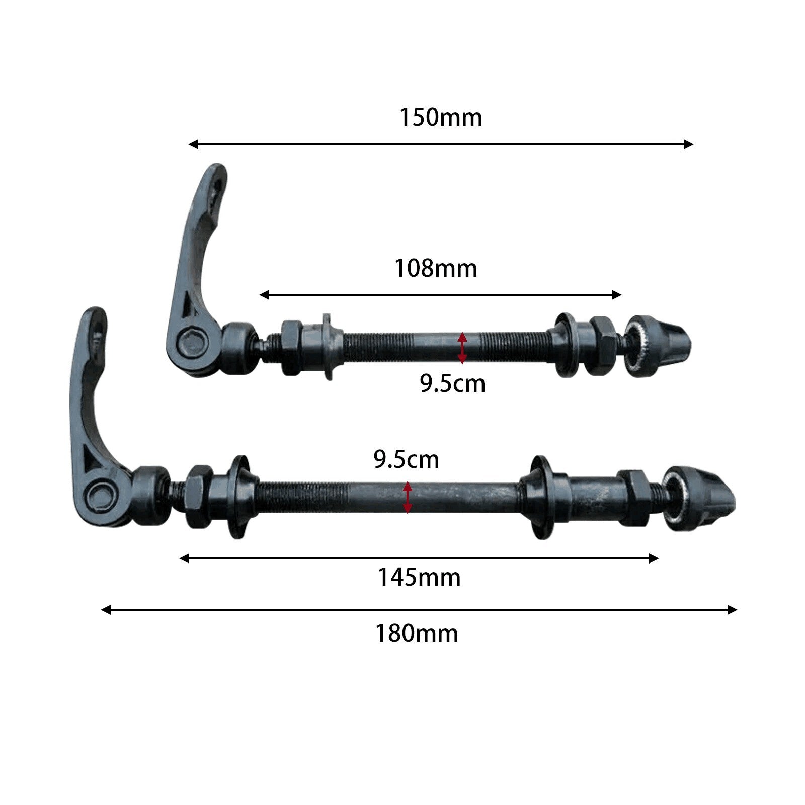 Bicycle Bike Wheel Axle/Cycle Spindle Front Or Rear Hollow Solid Quick-Release