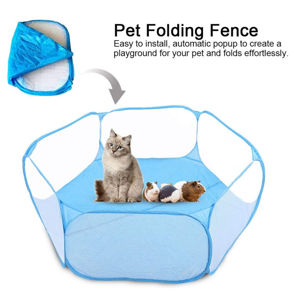 Folding Pet Cat Playpen Rabbit Hamster Indoor Outdoor Guinea Pig Run Portable UK