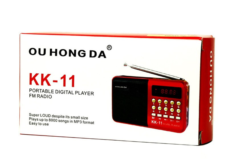Rechargeable Mini Digital Portable Radio USB FM MP3 Music Player SD Card Speaker
