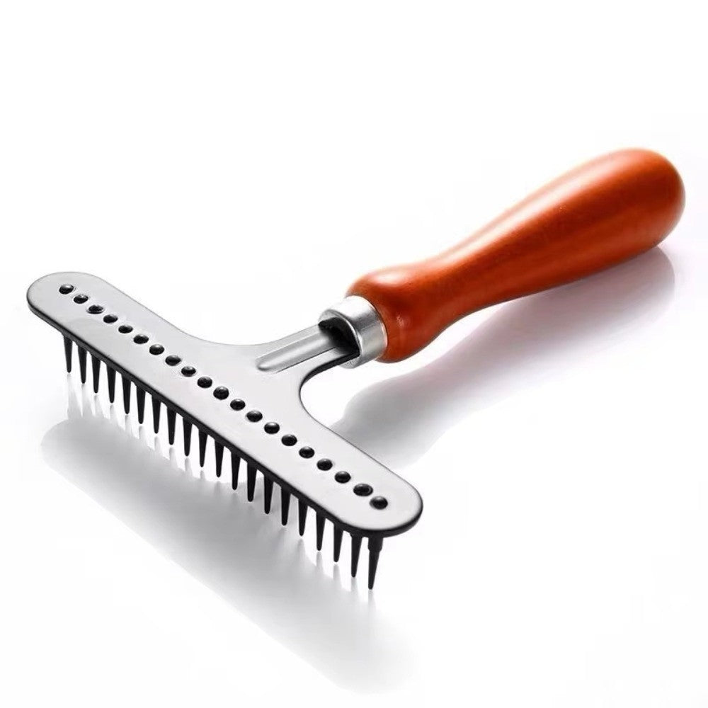 Stainless Steel Dog Grooming Tool Cleaning Carpet Rake  All Coat Types