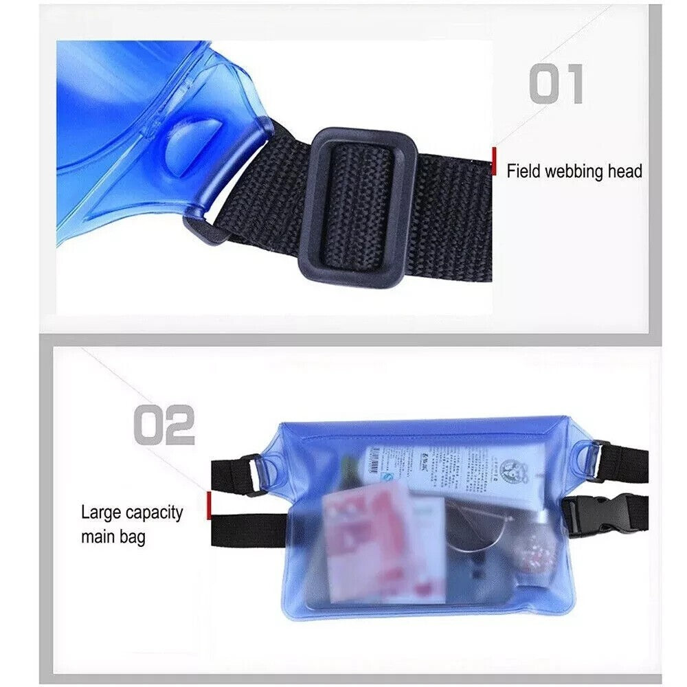 Beach Swimming Waterproof Underwater Waist Bag Pouch Dry Case Pack Pocket Wallet