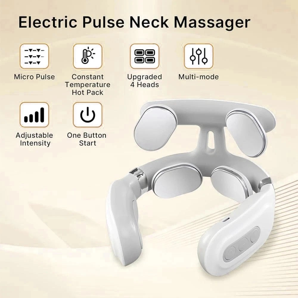Electric Pulse Cervical Neck Massager Relieve Shoulder Pain Relax Massage Device