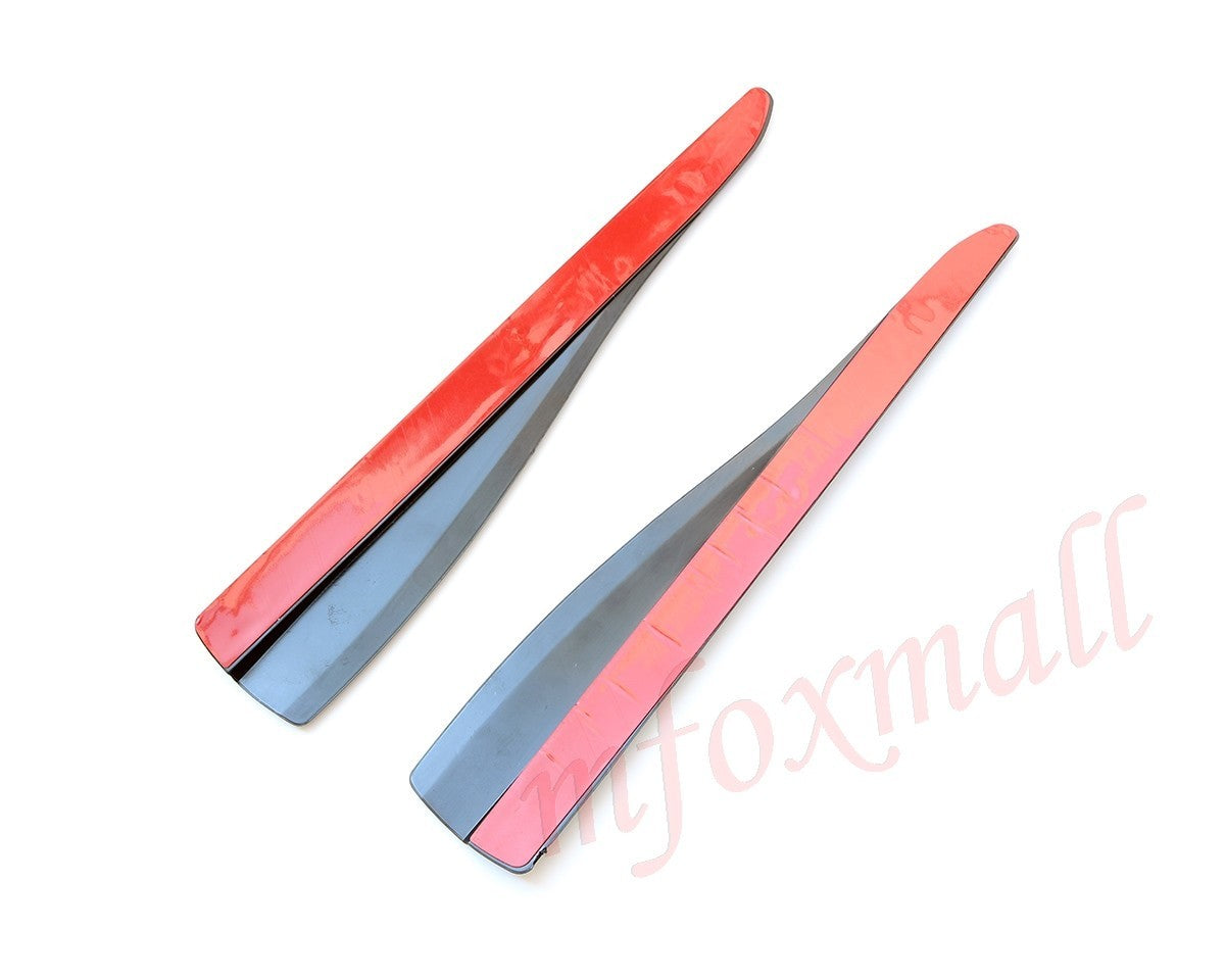 Carbon Fiber Car Bumper Door Edge Anti Scratch Crash Strips Trim Accessory 2PCS