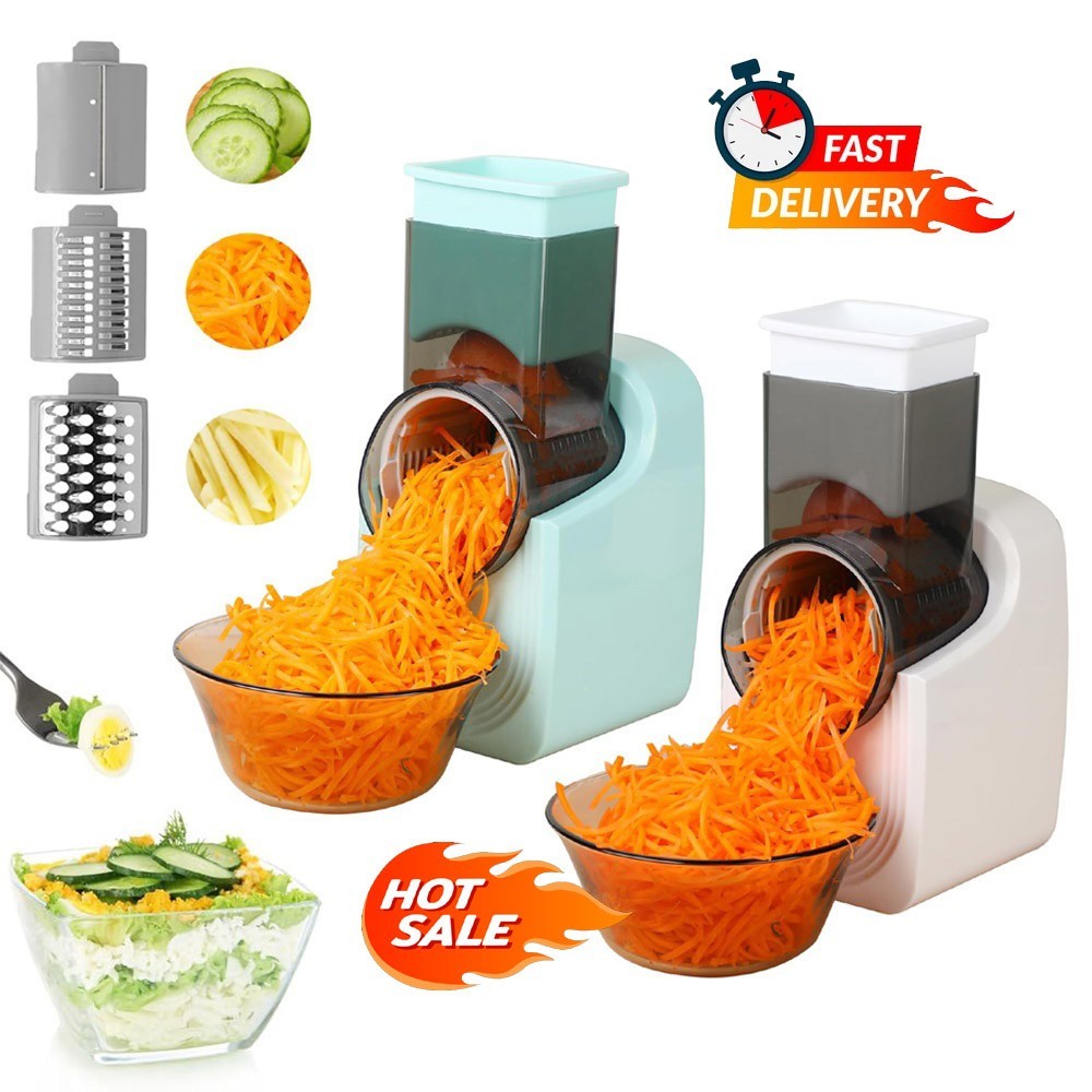 Electric Salad Slicer Fruit Cutter Vegetable Cheese Grater Tool Chopper Maker UK