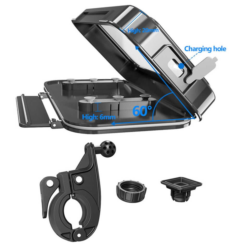 360° Motorcycle Bicycle Waterproof Case Mount Holder Cover For Mobile Phones
