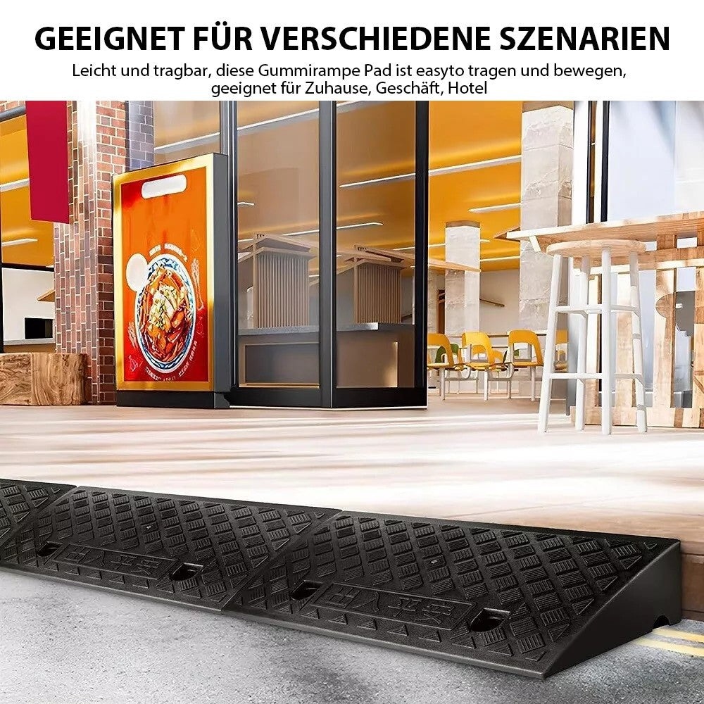 2X 50cm Heavy Duty Rubber Kerb Ramps for HGV Caravans Lorry Car Truck Wheelchair