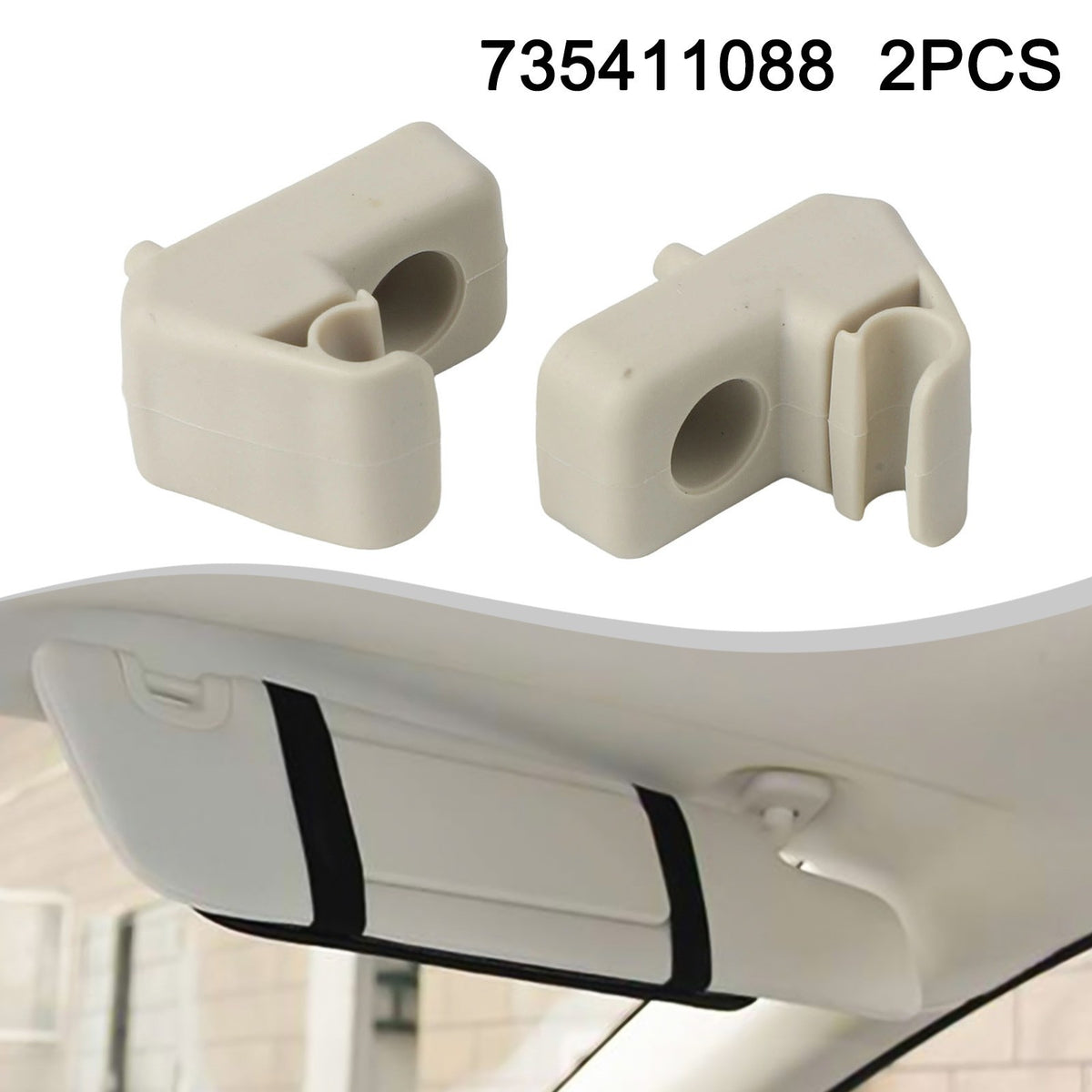 Car Sun Visor Bracket Set 735411088 for Fiat Grande Punto and Other Models