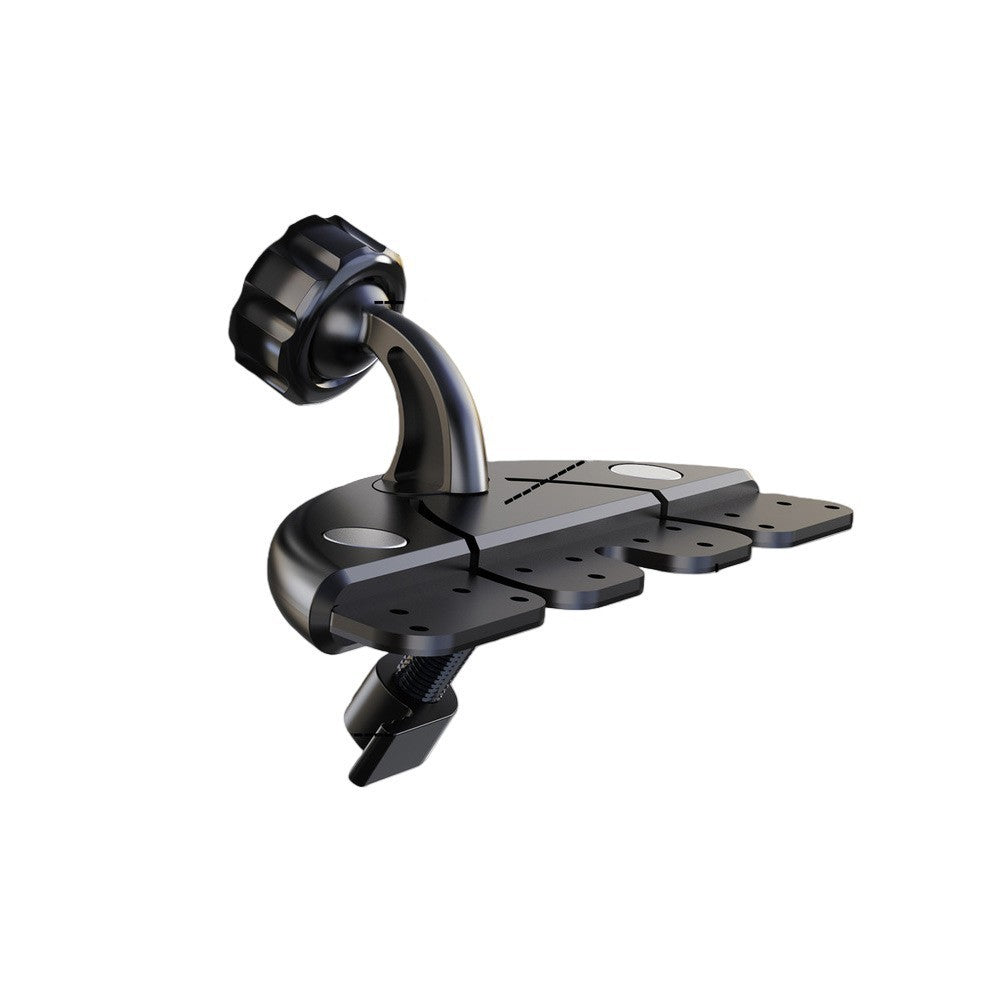Secure CD Slot Car Mount for CarPlay with Adjustable Viewing Angles Black