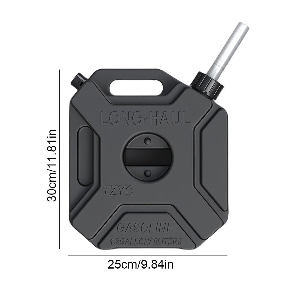 Black 5L Gas Fuel Tank Motorcycle Gas Can Gas Spare Container