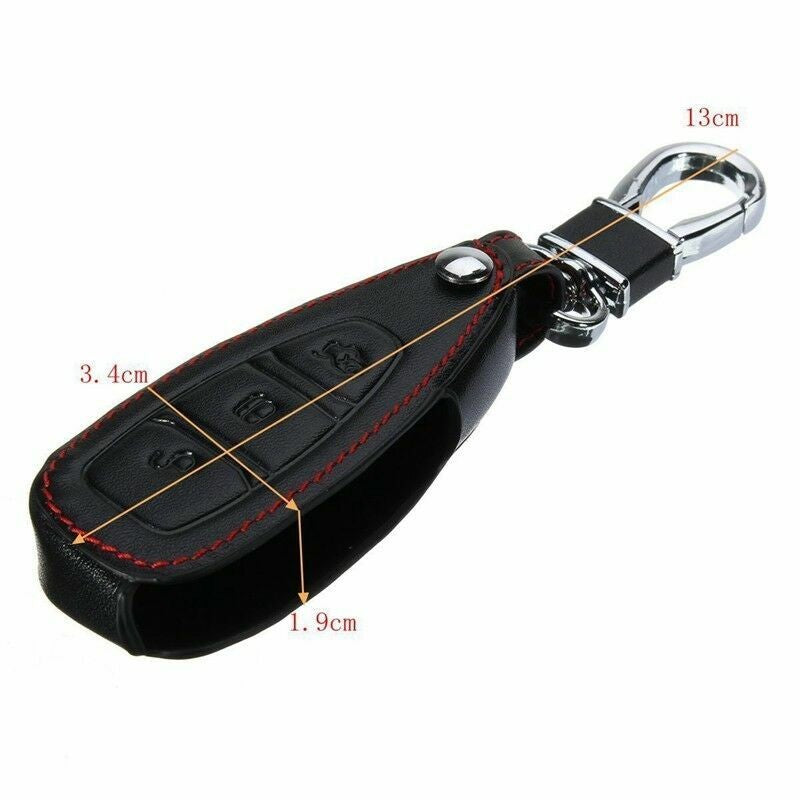 3 Button Remote Key Fob Pu Leather Cover Case For Ford Fiesta Focus Mondeo Kuga