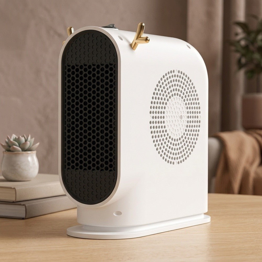 Small Desktop Heater 26x26x10cm Compact Lightweight for Apartment Dorm Room