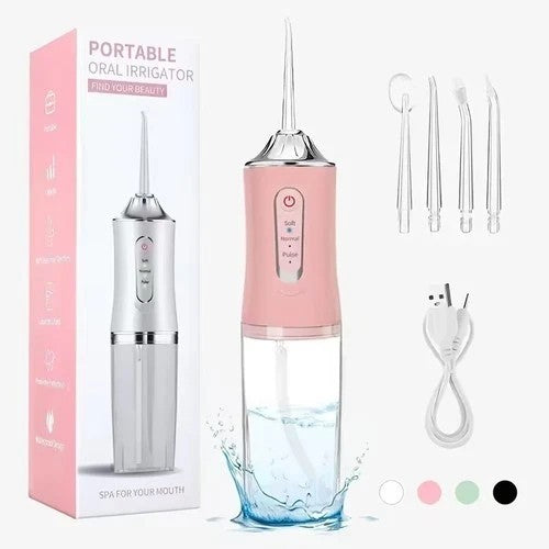 Cordless Dental Water Flosser with Jet 4 Tips Floss Oral Cleaner Irrigator Teeth