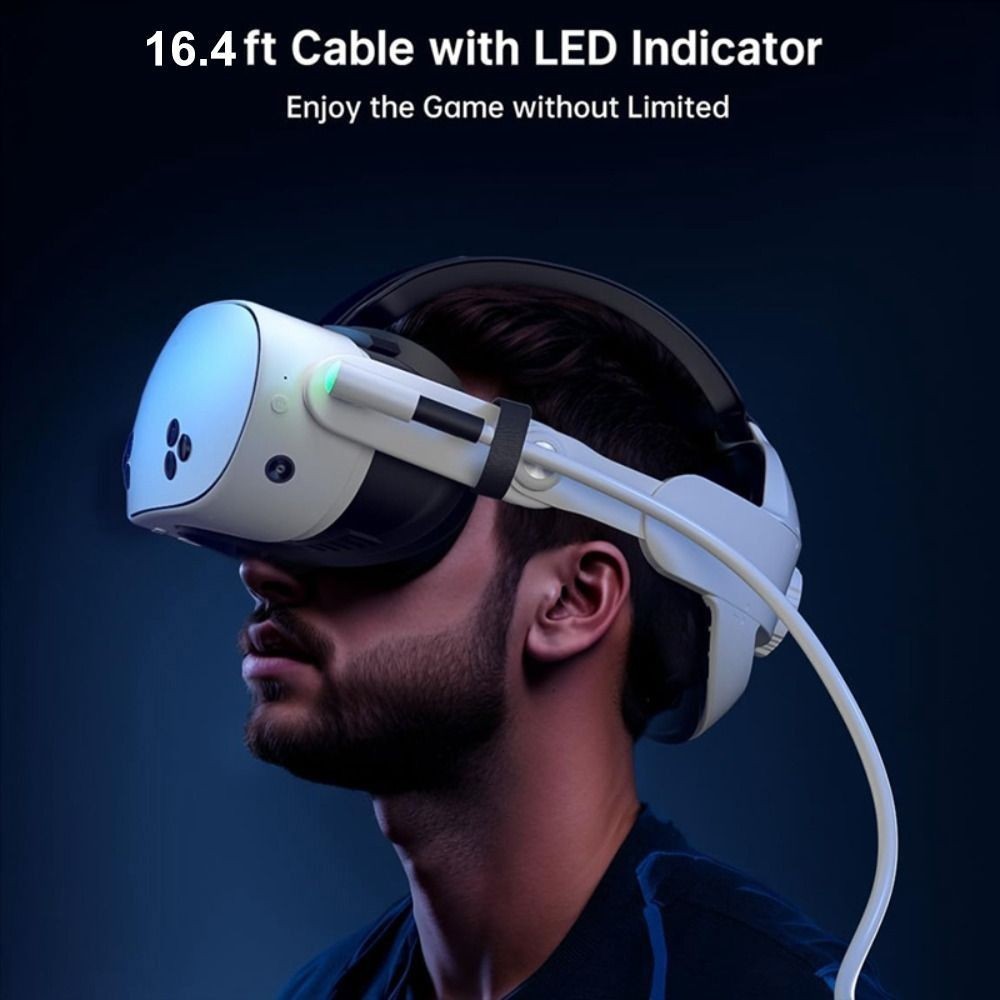 Charging While Playing 5M VR Link Cable for Meta Quest 3/3S/Pico 4 Ultra