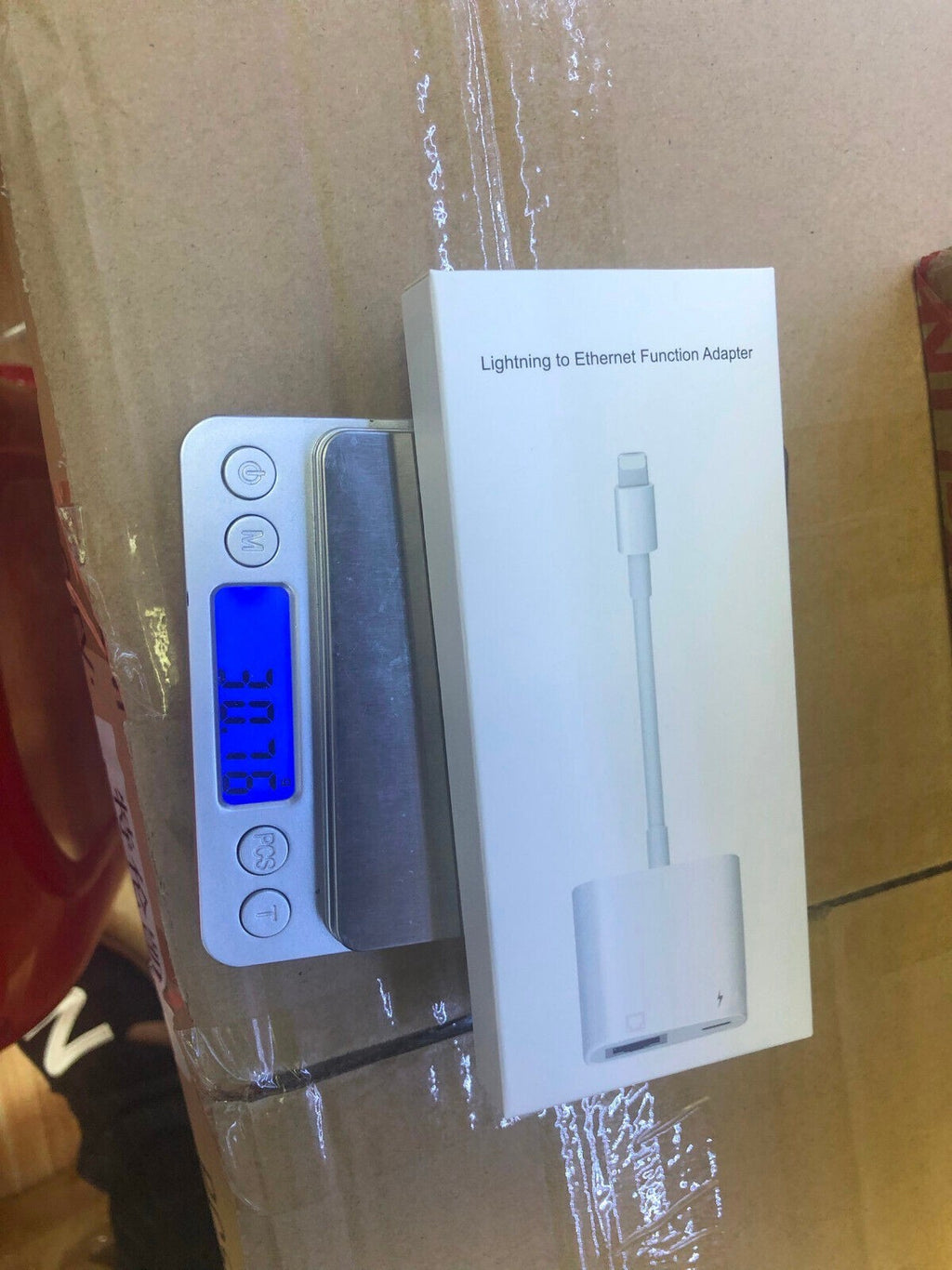 Charging Port Compatible with Lightning to RJ45 Ethernet Adapter 2 in 1 Network