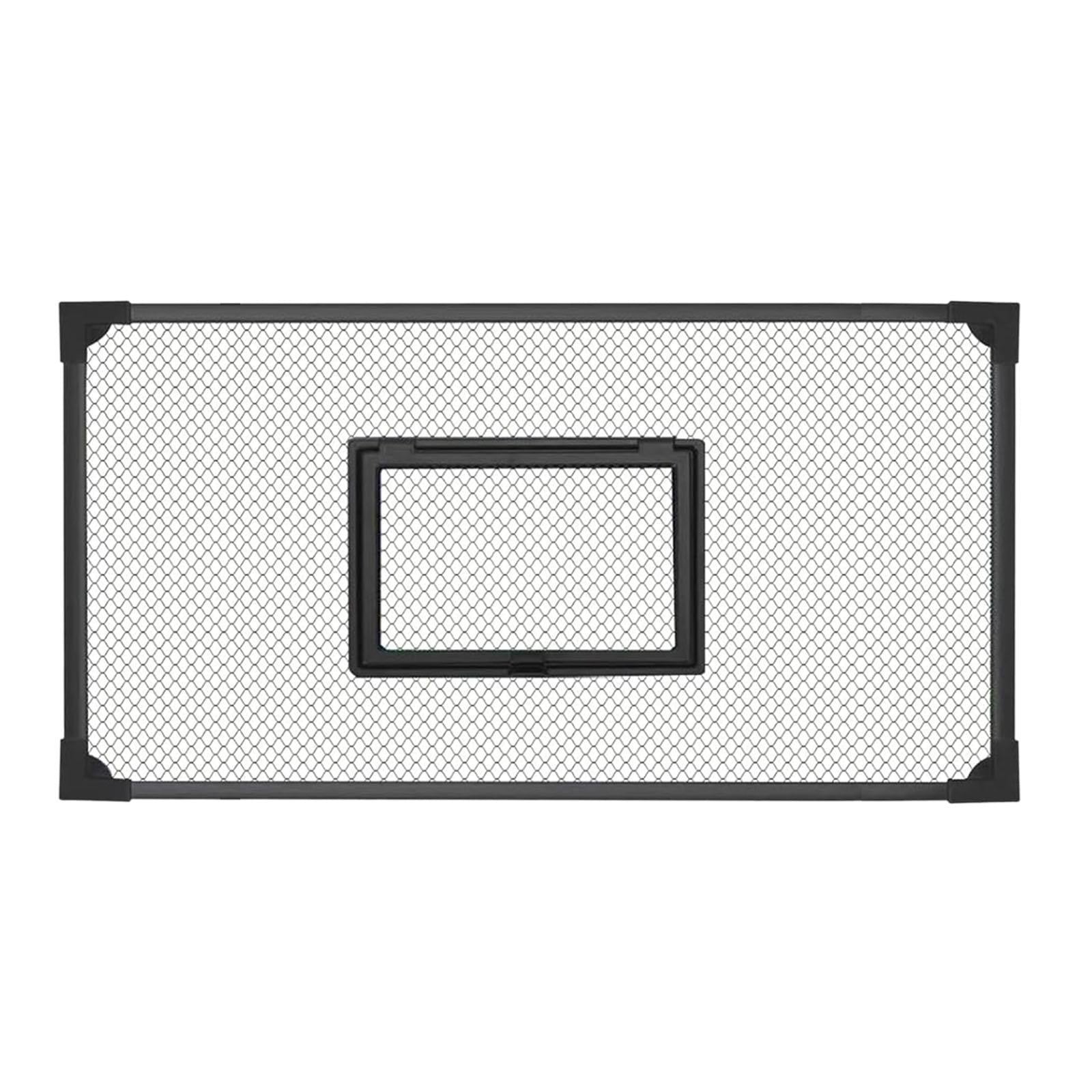 Fish Tank Lid Self Assembly Anti Jump Net Cover Magnetic Black Aquarium Hood