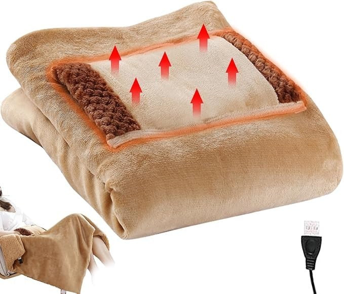 Electric Heated Throw Over Blanket Large Warm Washable Fleece Winter Warming USB