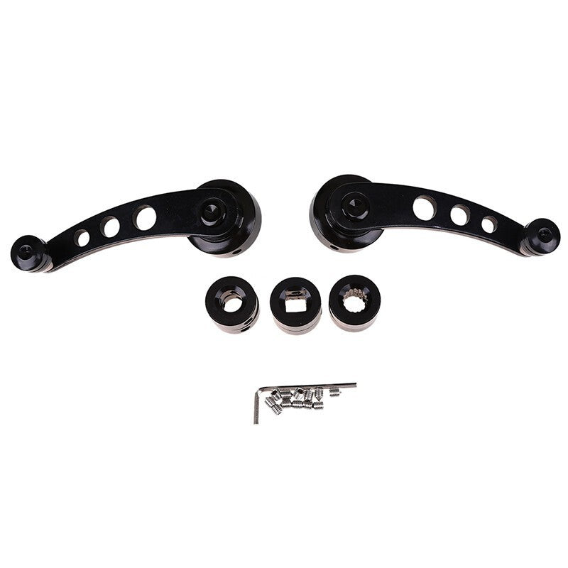Pair Black Car Truck Window/Door/Winder Riser Crank Handle Riser Alloy Universal