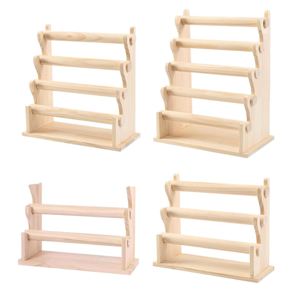Wooden Hair Rope Bracelet Holder Bangles Jewelry Display Organizer Stand
