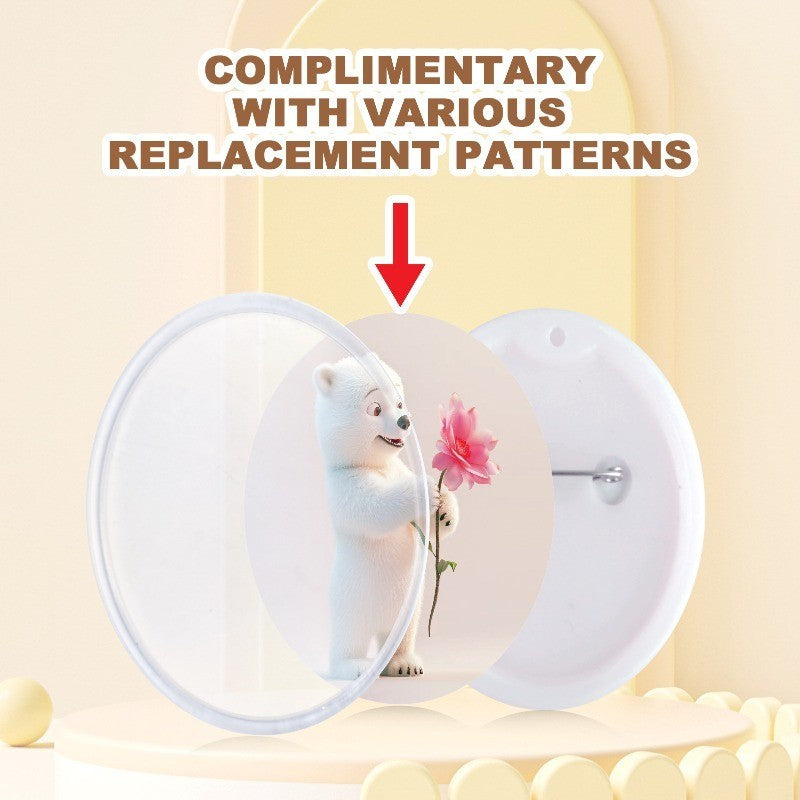Manual 3-in-1 Badge Maker – DIY Button Pin & Fridge Magnet Toy for Children
