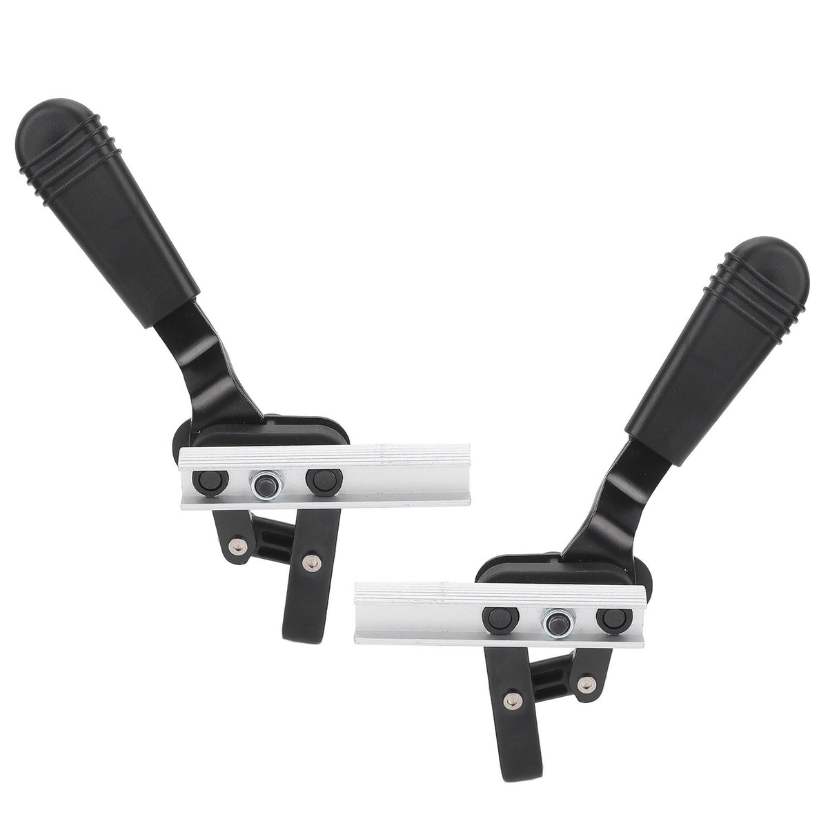 2pcs Left Right Wheelchair Brakes Wheel Lock Frame Clamps W/ Extension