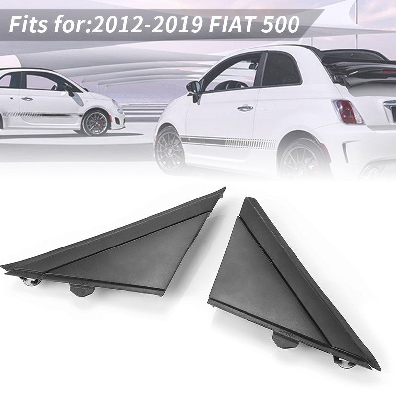 Left+Right Door Side Mirror Quarter Triangle Cover Trim For Fiat 500 2008-2019