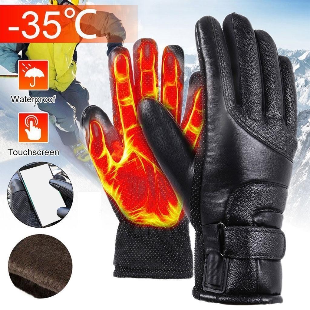 Electric Heated Gloves Portable USB Heated Gloves Touchscreen Hand Warmer Gloves
