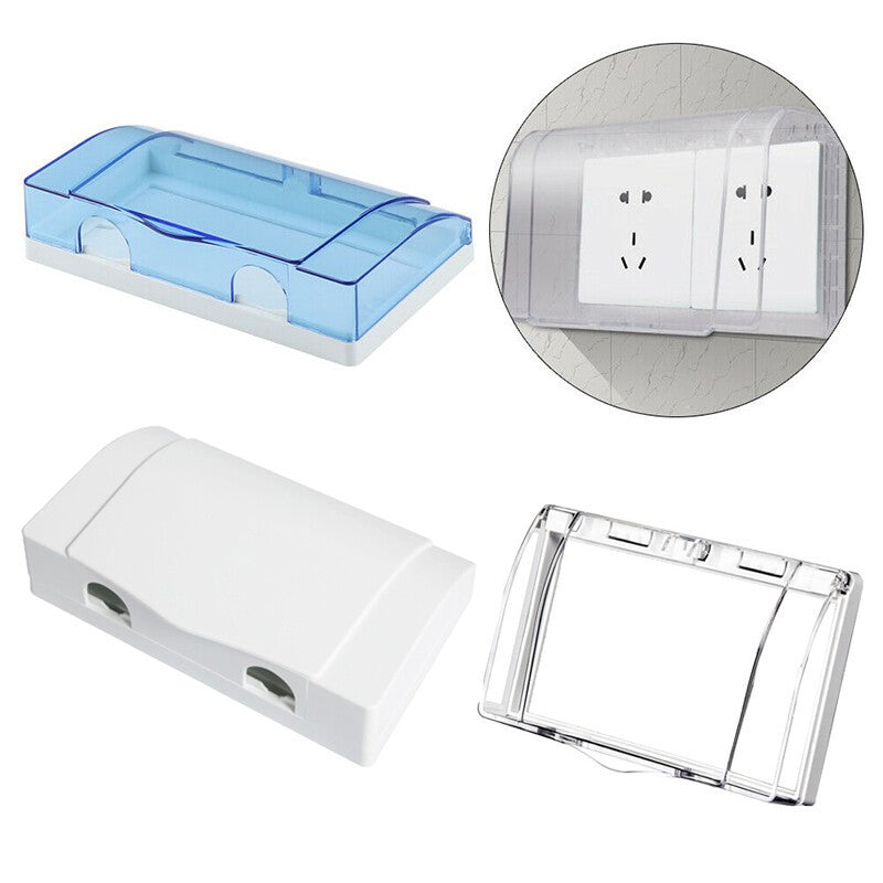 Double Socket Protector Cover 86 Type Waterproof Box Child Safety Electric Plug
