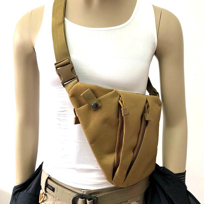 Men Shoulder Bag Tactical Hand Gun Bag Holster Left Right Pack Chest Bag Hunting