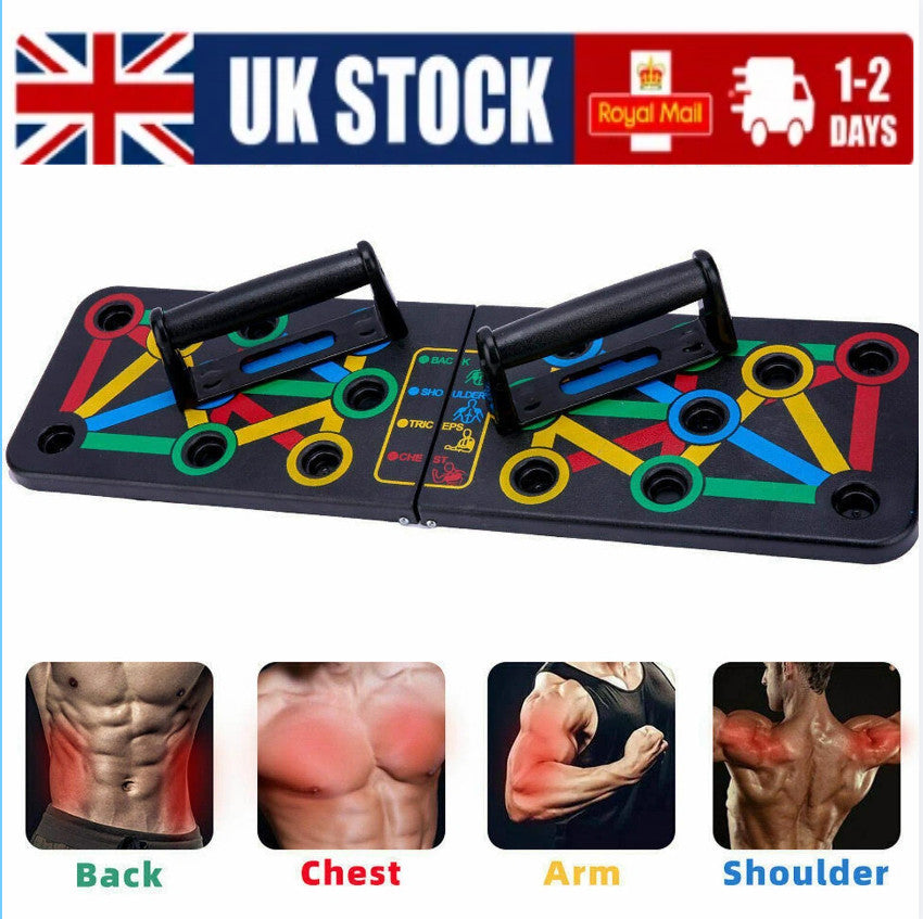 14 in 1 Foldable Push Up Board Fitness Gym Workout Train Muscle Exercise Press