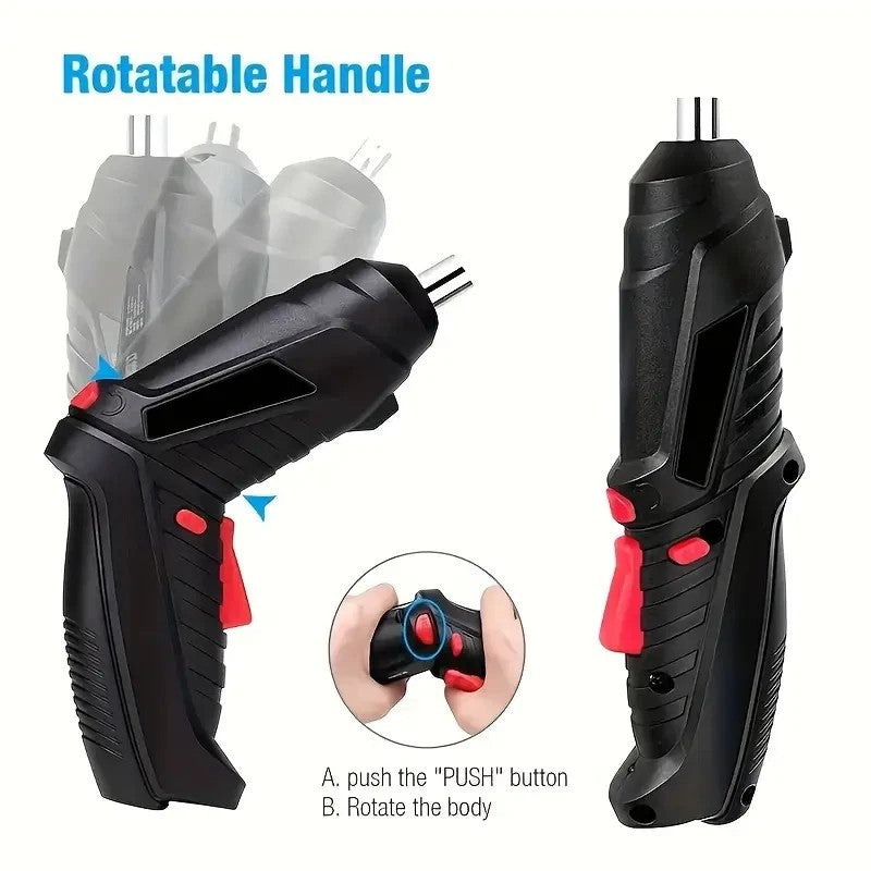 47pcs Cordless Electric Drill Set Electric Driver Screwdriver Rechargeable NEW