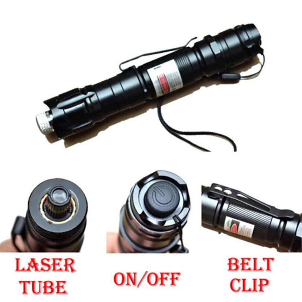 Rechargeable Red Light Laser Pointer Torch Pen 660nm 5000Miles Long Range