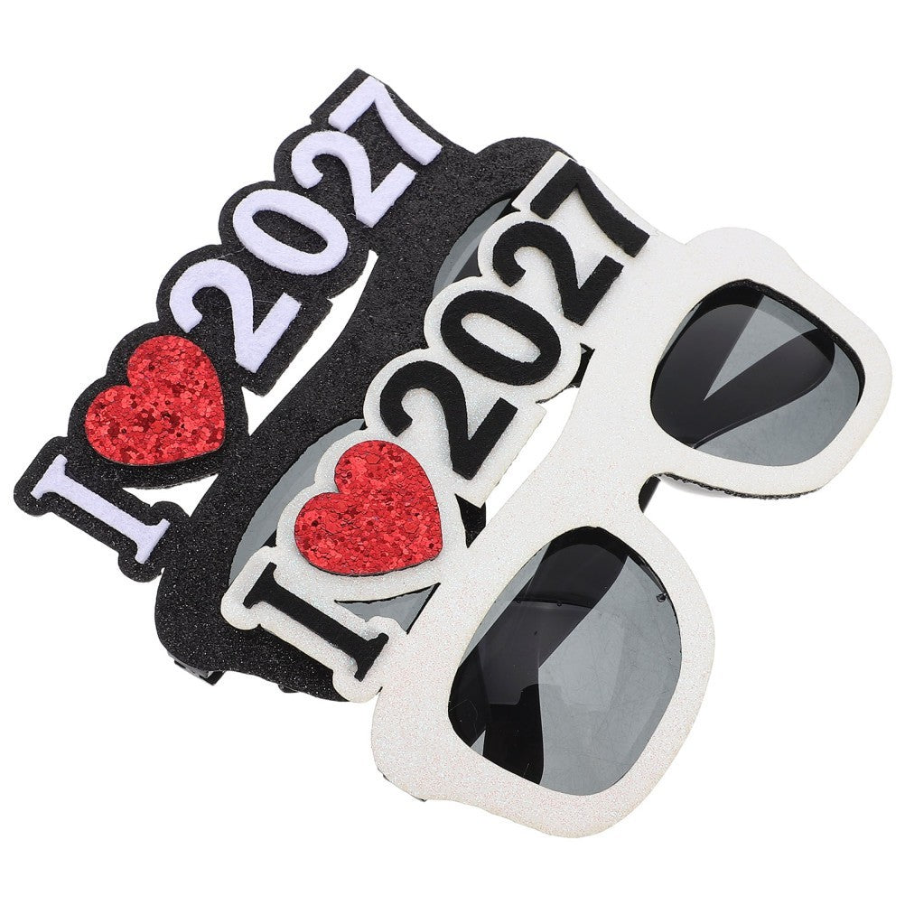 4 pcs 2027 Glasses: New Year Arty Favors for NYE 2027 Selfie Props, Funny