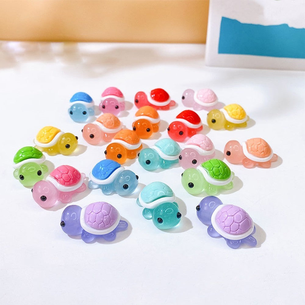 30 PCS Mini Resin Turtles Bright Decorative Ornaments for All Spaces
